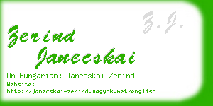 zerind janecskai business card